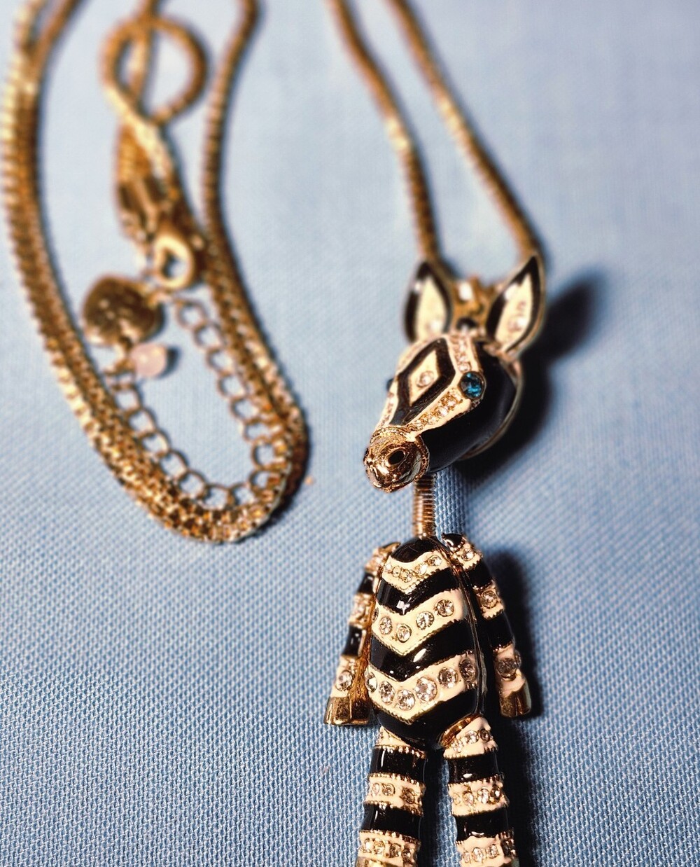 2010s Betsy Johnson Zebra Necklace